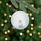 White & Silver Porcelain Arctic Fox Disc Ornament